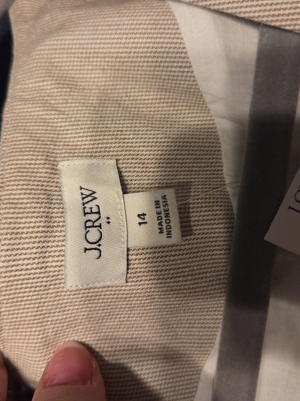 J. Crew Lizzie wide leg pant & matching Vest Neutral Beige Striped Linen-Blend